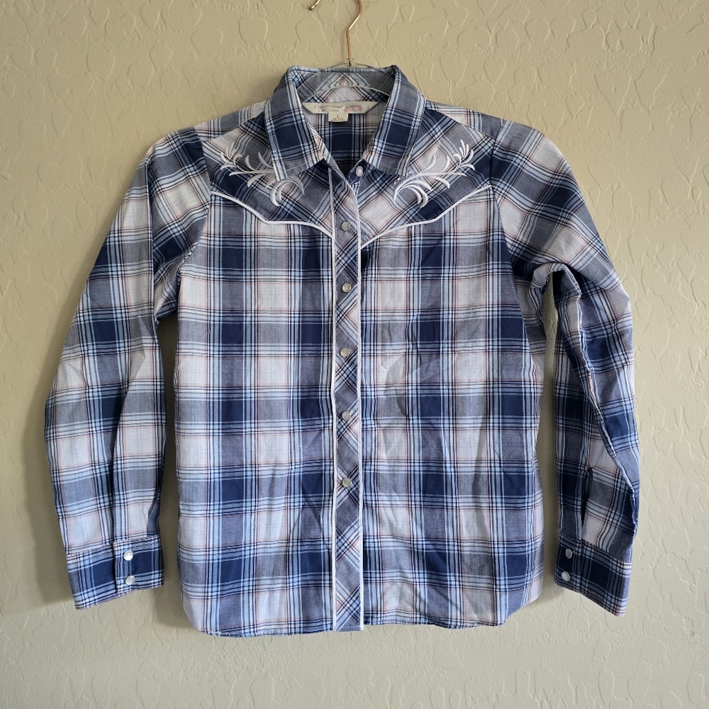 Cumberland Outfitters Girls Western Shirt Large